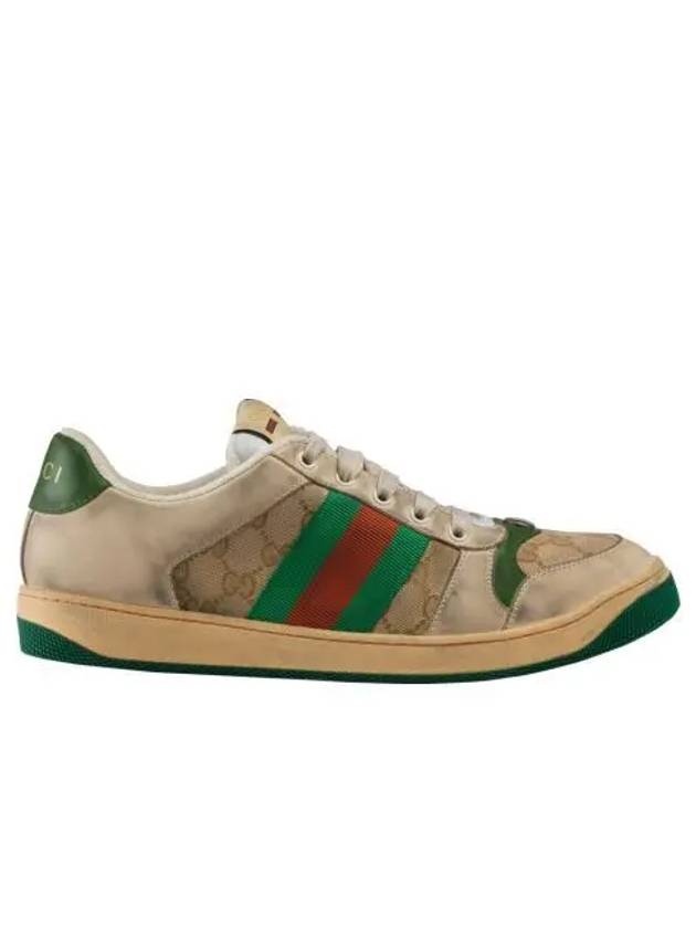 구찌 스크리너 GG 캔버스 디스트레스드 스니커즈 Gucci Screener GG Canvas Distressed Sneakers