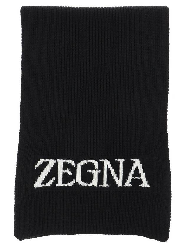 Ermenegildo Zegna 로고 인타르시아 스카프