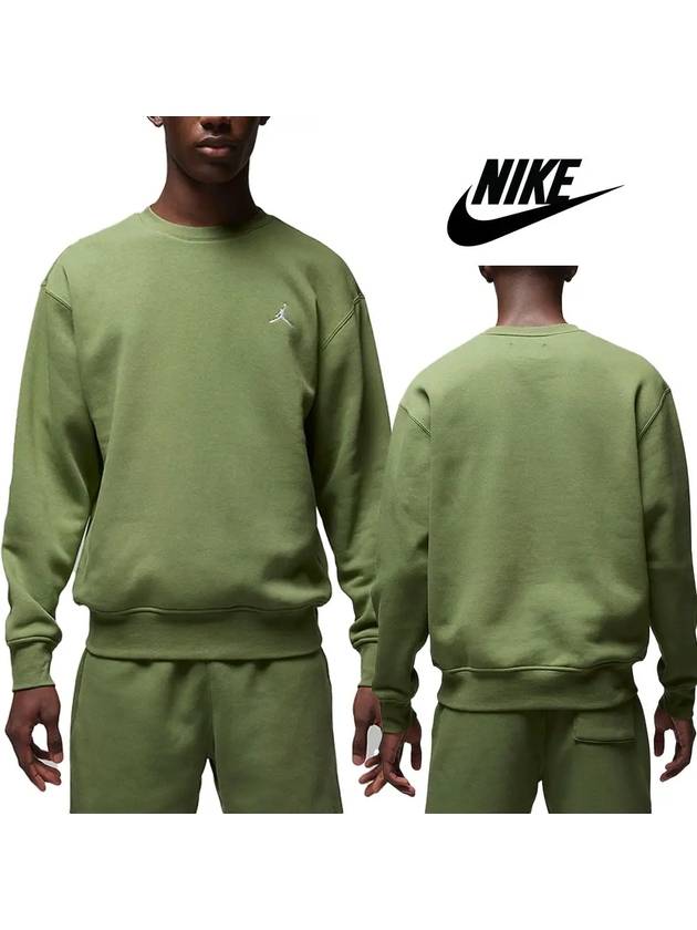 나이키 맨투맨 조던 클래식 점프맨 플리스 탑 긴팔 스웨터 그린 심플 남여공용