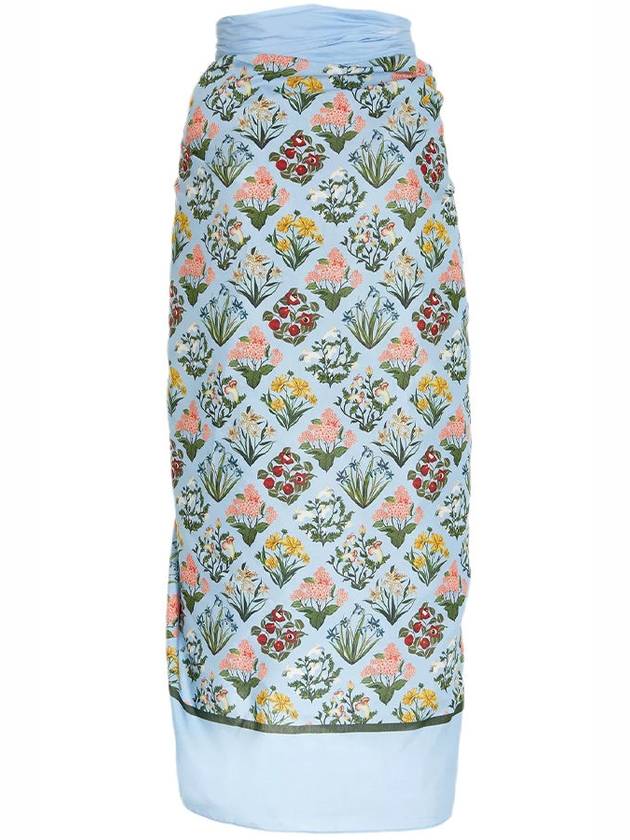 LAVANDA PRINTED COTTON-SILK PAREO