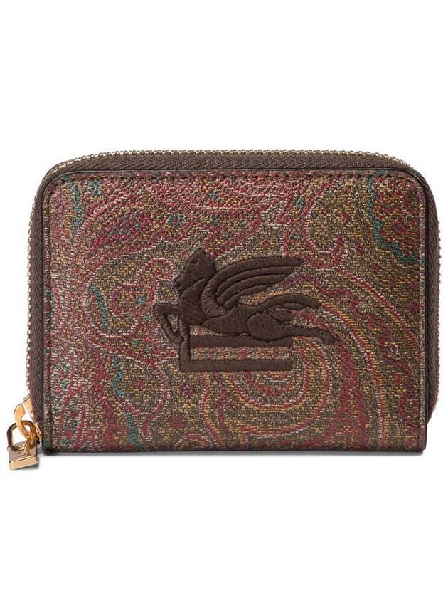 에트로 페이즐리 동전 지갑 브라운