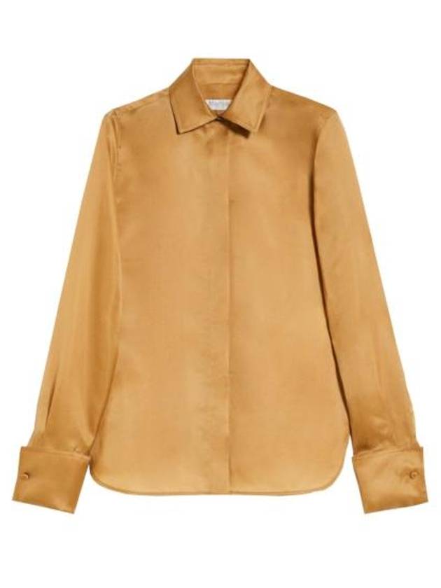 막스마라 놀라 실크 오간자 셔츠 토바코