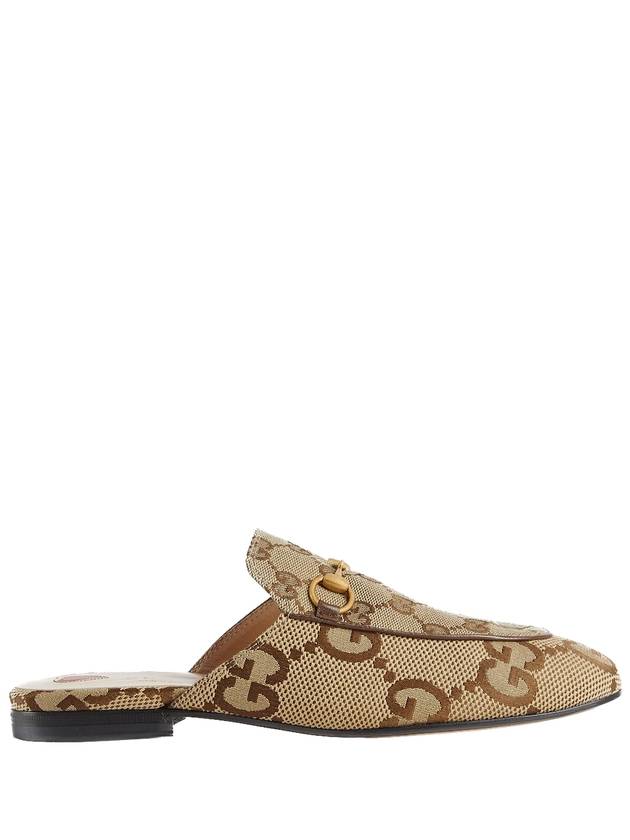 구찌 프린스타운 점보 GG 슬리퍼 카멜 에보니