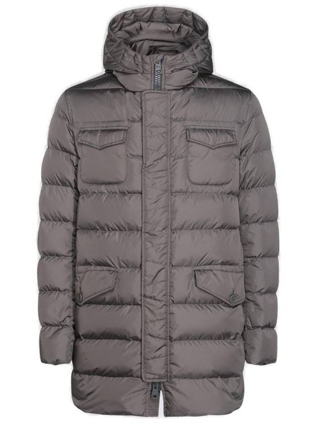 Herno 후드 퀼팅 다운 코트