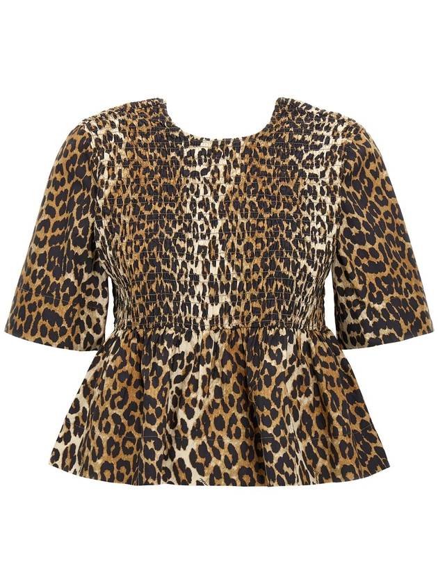 GANNI Leopard blouse W0205943