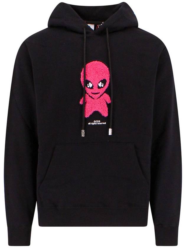 Gcds Cotton sweatshirt with terry alien patch