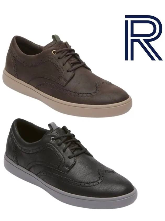 락포트 스니커즈 콜레 윙팁 남성화 신발 블랙 브라운