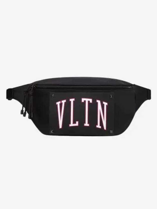 발렌티노 VLTN 나일론 벨트백 블랙 화이트 레드 Valentino VLTN Nylon Belt Bag Black White Red