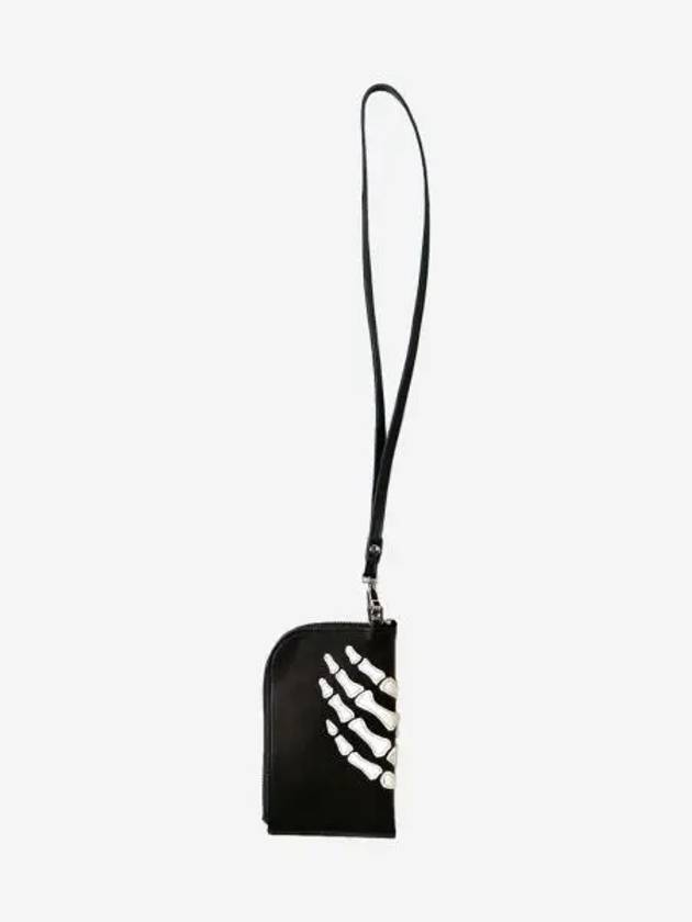 캐피탈 떰즈 업 본 핸드 집 넥 백 블랙 Kapital Thumbs Up Bone Hand Zip Neck Bag Black