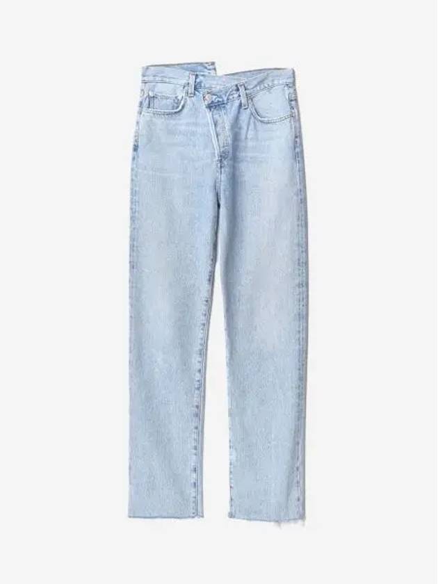 에이골디 우먼 크리스 크로스 스트레이트 진 와이어드 Agolde Women Criss Cross Straight Jean Wired