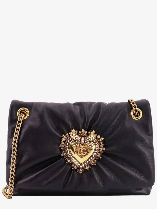 돌체앤가바나 패딩 레더 숄더 백 블랙