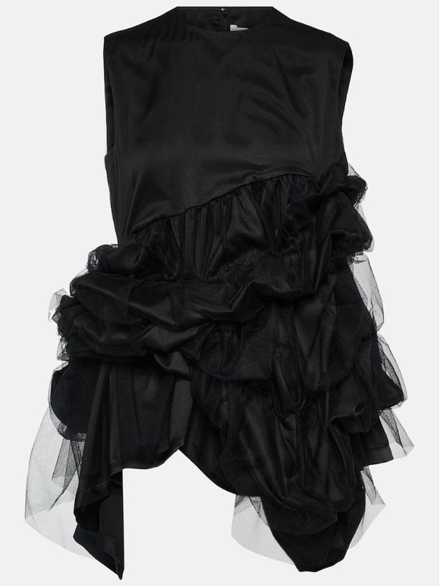 NB04 느와 케이 니노미야 여성 탑 Tulle and satin top P00791235