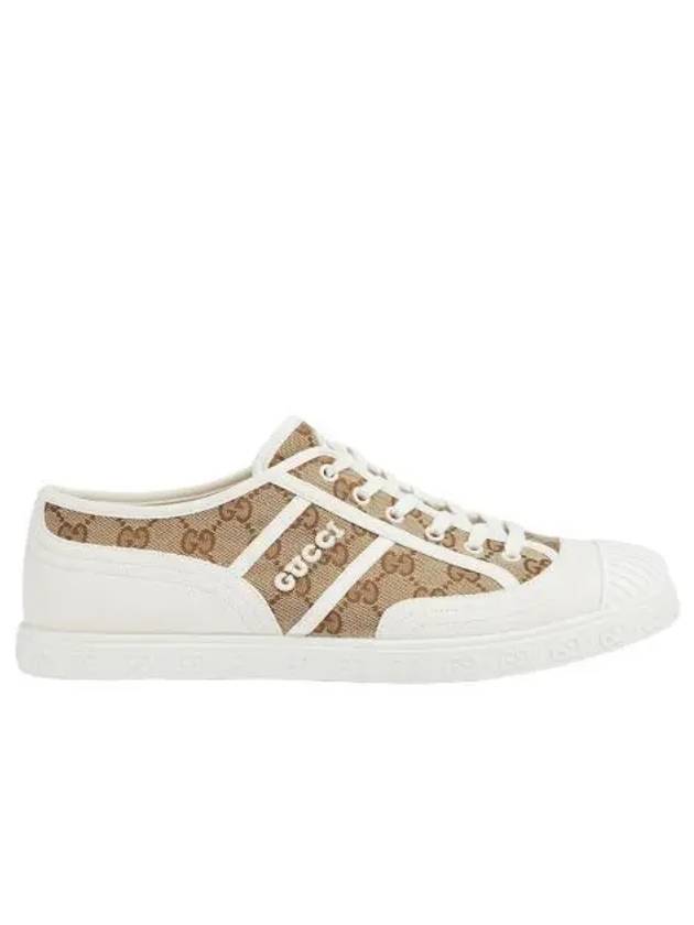 구찌 GG 캔버스 트레이너 베이지 에보니 캔버스 Gucci GG Canvas Trainer Beige Ebony Canvas