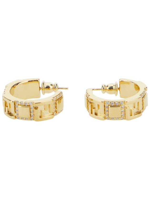 펜디 포에버 FF 모티프 크리스탈 귀걸이 골드