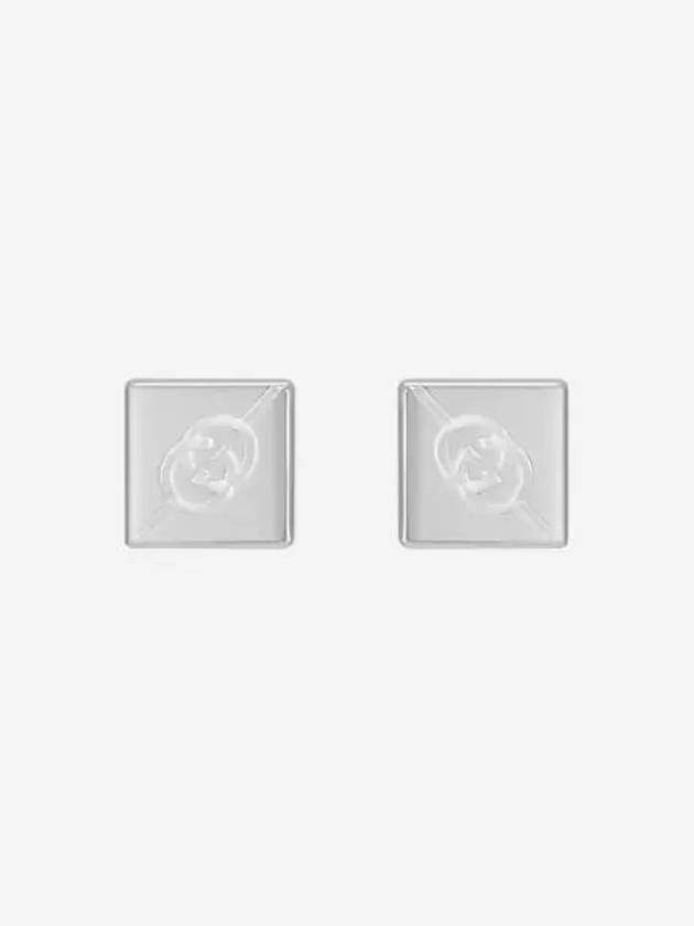 W 구찌 다이애그널 인터로킹 G 이어링 925 스털링 실버 W Gucci Diagonal Interlocking G Earrings 925 Sterling Silver