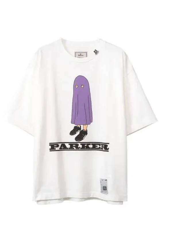 메종 미하라 야스히로 파커 프린티드 티셔츠 화이트 Maison Mihara Yasuhiro Parker Printed T Shirt White
