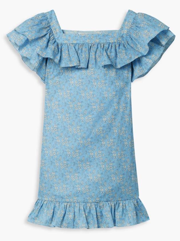 NB07 더 뱀파이어스 여성 원피스 The Cry Baby ruffled floral print cotton and linen blend mini dress 1647597315939982