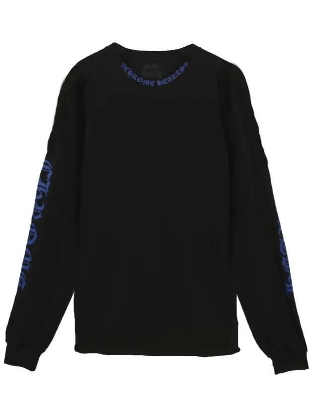 크롬하츠 넥로고 포켓 블루 블랙 롱슬리브 티셔츠
