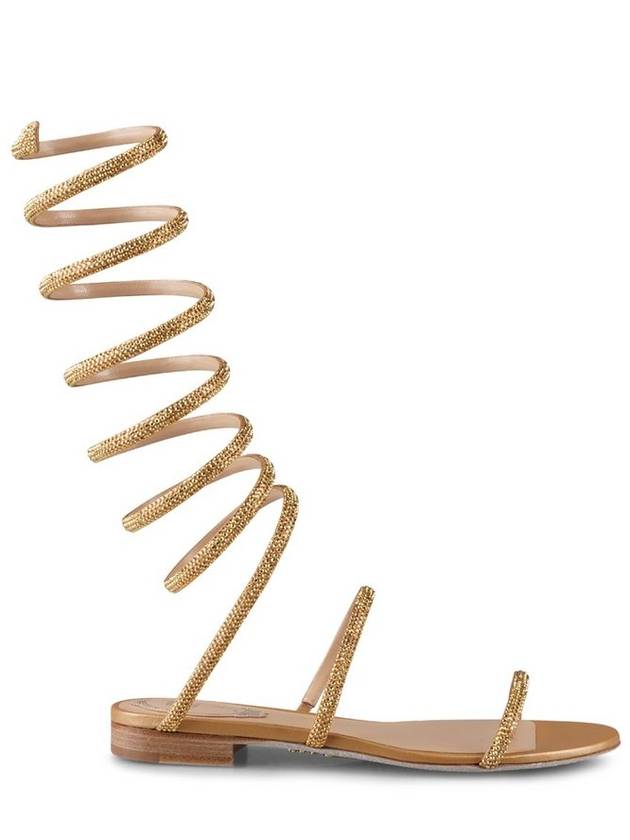 Rene Caovilla Supercleo 엠벨리시드 플랫 샌들