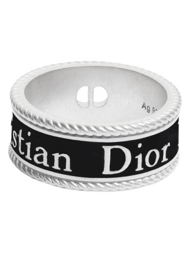 디올 블랙 스타 링 레진 실버 블랙 R2578HOMST D992