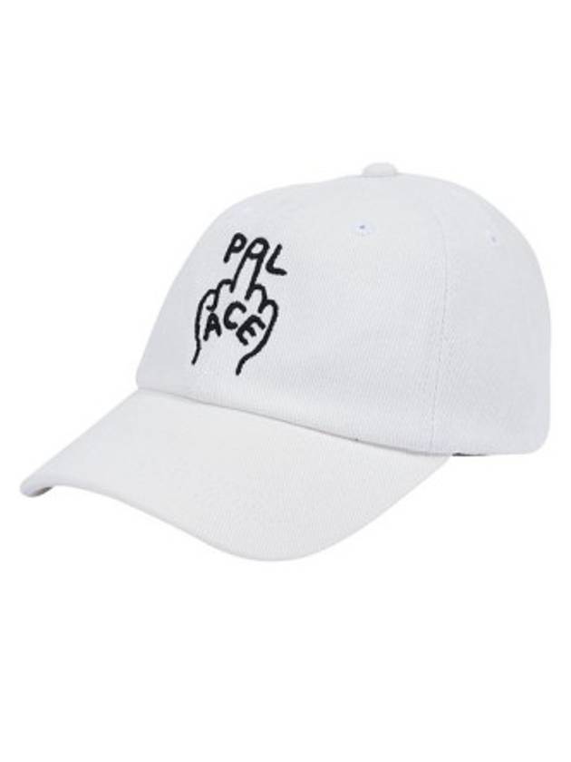18SS 팔라스 핑거 업 6패널 캡 화이트 PALACE FINGER UP 6 PANEL HAT