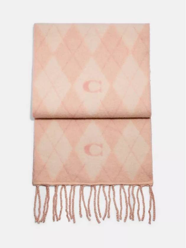 코치 아길 프린트 오버사이즈 머플러 Ivory