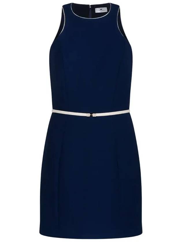 엘리자베타 프란치 컨트라스트 벨트 크레이프 드레스 ABT55_DN9