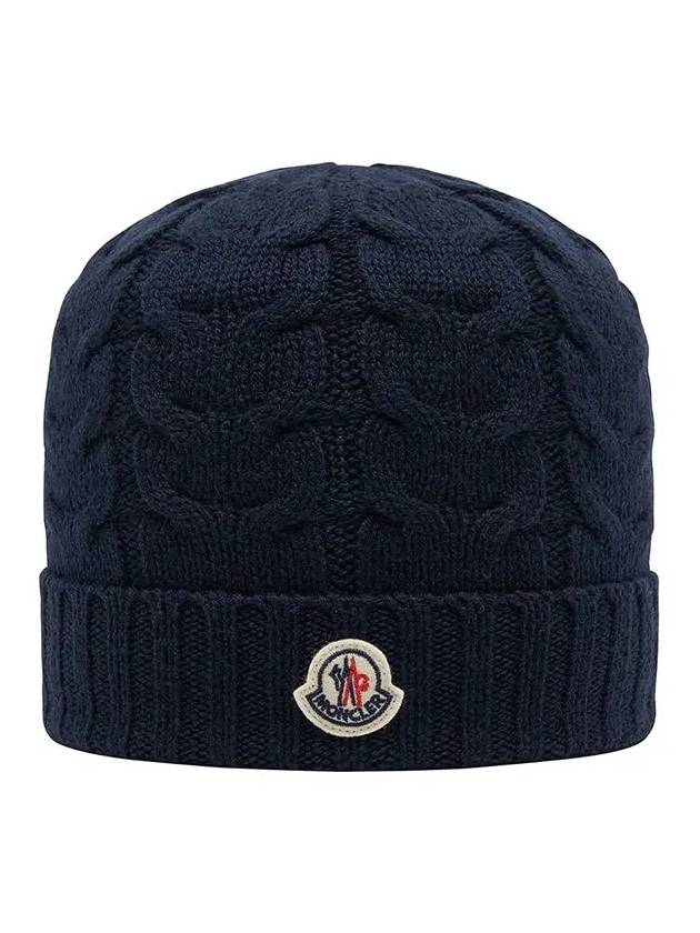 몽클레르 3B00025 04S02 778 로고 패치 비니