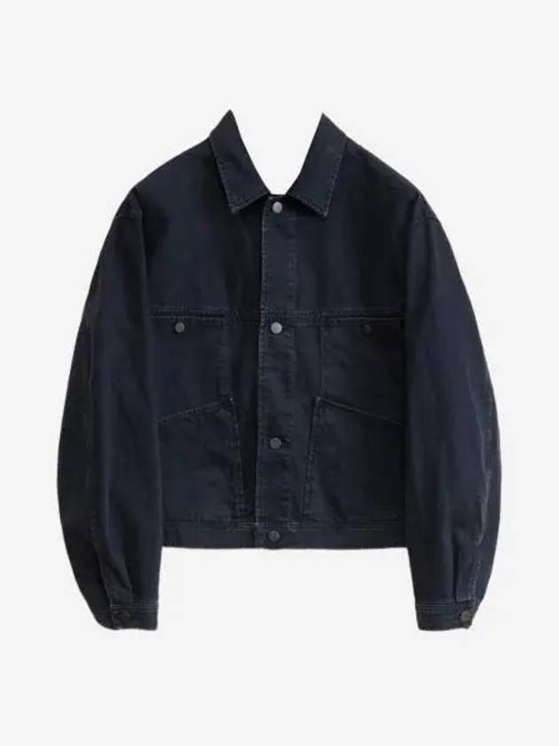 르메르 4 포켓 블루종 헤비 소프트 데님 블리치드 블랙 Lemaire 4 Pockets Blouson Heavy Soft Denim Bleached Black