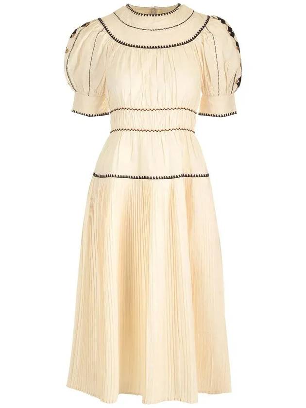 울라 존슨 헤리엣 자수 드레스 PS240125_IVO