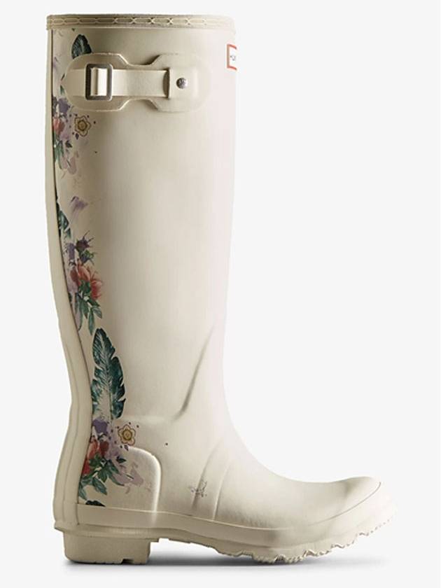 헌터 여성 보타니컬 프린트 톨 레인 부츠 장화