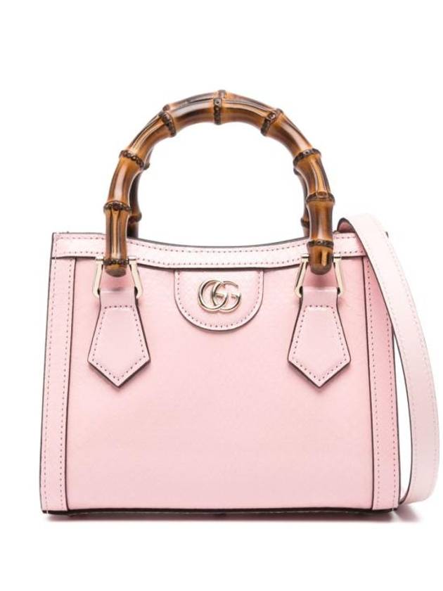 구찌 다이애나 레더 스몰 토트 백 핑크