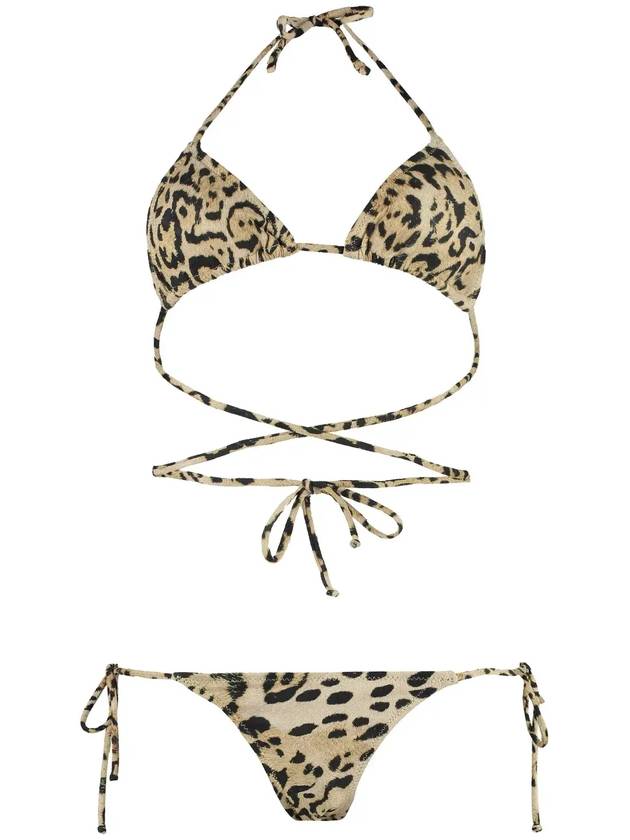Reina Olga 레오파드 프린트 트라이앵글 비키니 세트 MIAMISET_LEOPARDSEERSUCKER