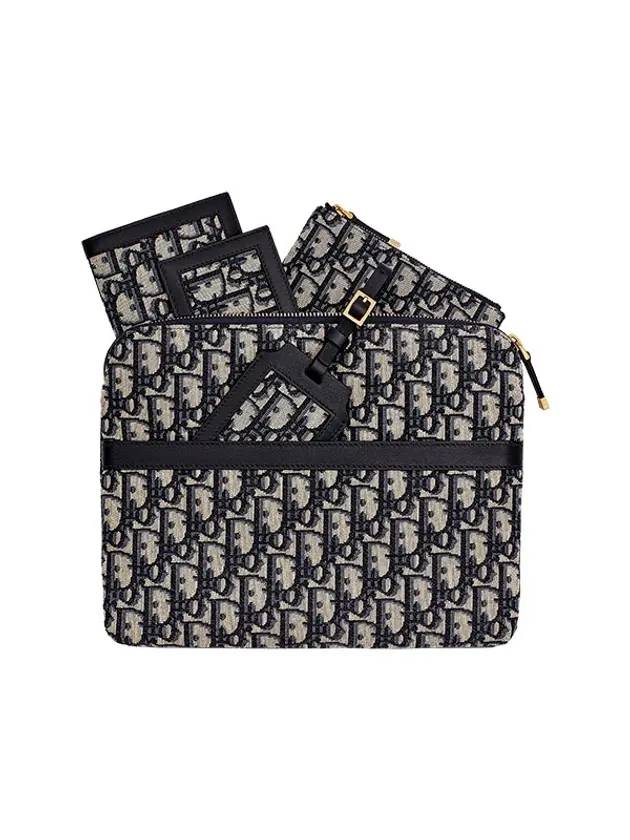 디올 DiorTravel 오블리크 클러치 백 키트 블루