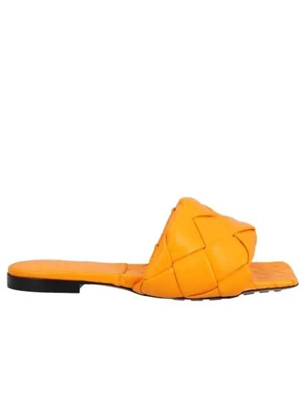 W 보테가 베네타 리도 플랫 샌들 탠저린 W Bottega Veneta Lido Flat Sandal Tangerine