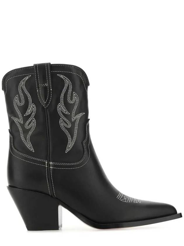 소노라 웨스턴 자수 앵클 부츠 PER603BKCALEF02W_BLACKHEATHER