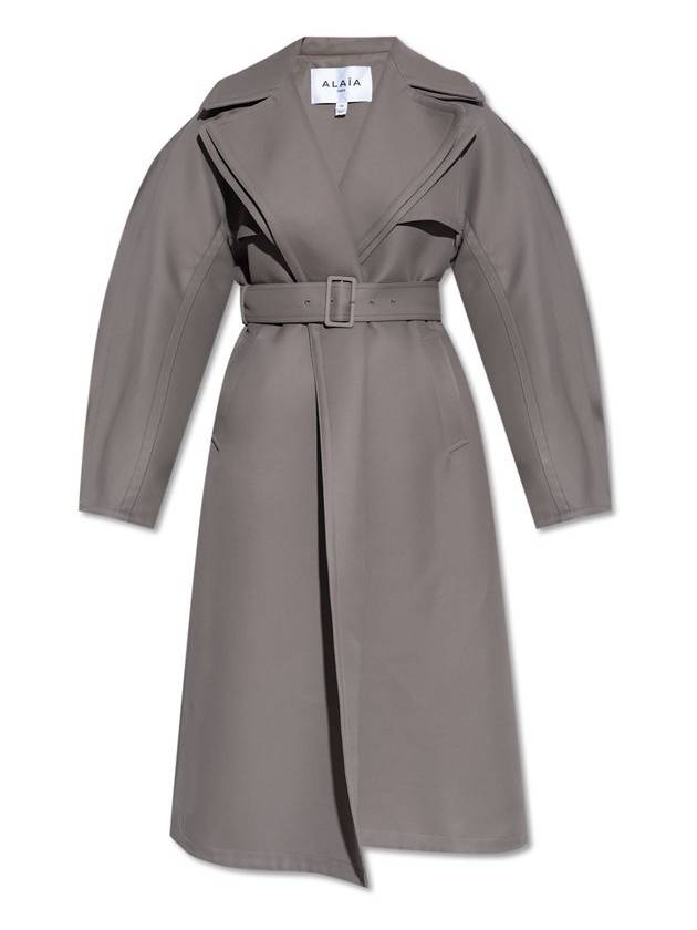 알라이아 타이웨이스트 미드 렝스 코트