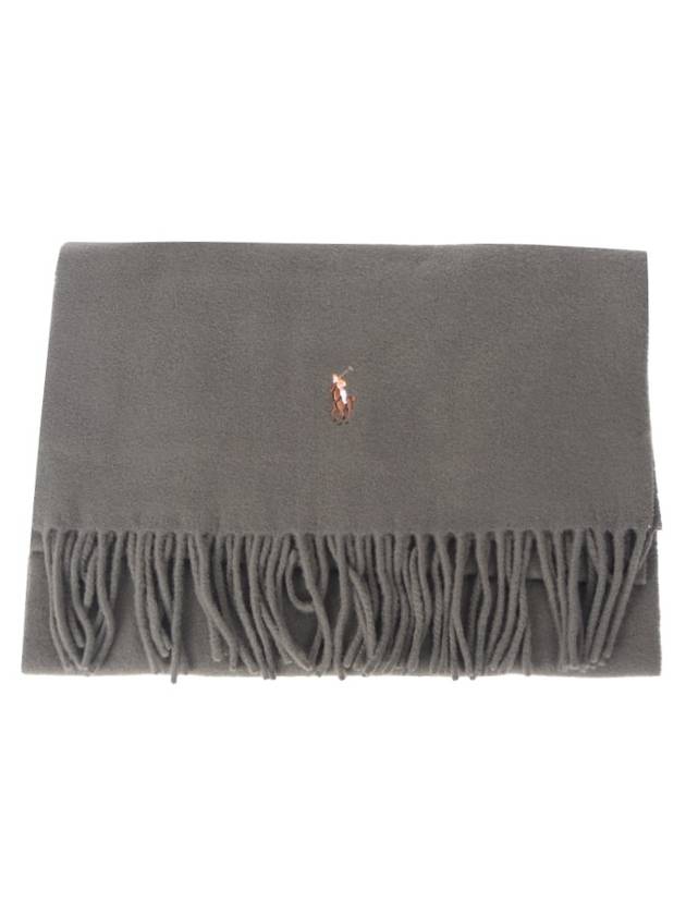 폴로 랄프로렌 시그니처 포니 버진 울 머플러 써멀 그린