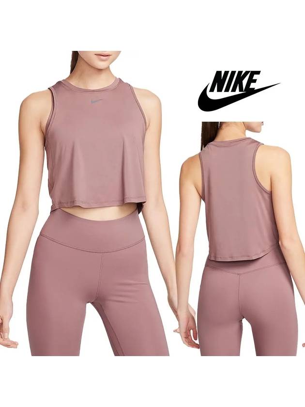 나이키 나시 여성 클래식 크롭 탱크 탑 티셔츠 퍼플
