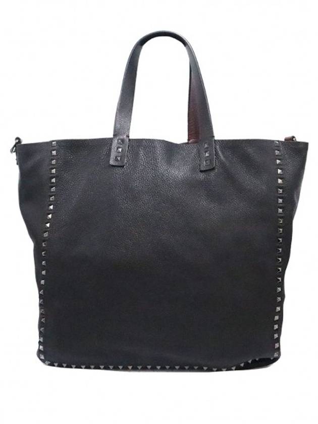 발렌티노 여성 Valentino(발렌티노) IY0B0431VC9 블랙 카프스킨 락스터드 리버서블 2WAY > 2WAY백 | 강북중고명품