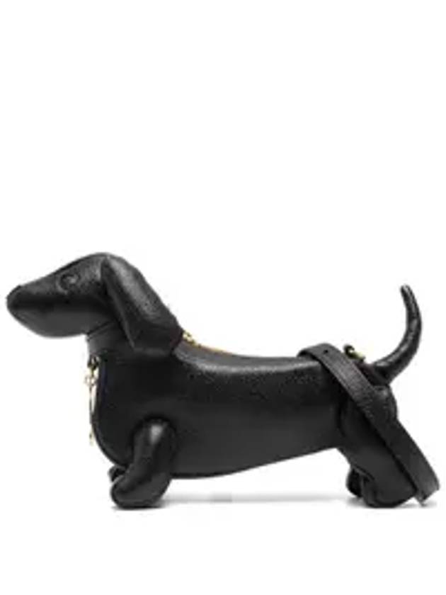 톰브라운 미니 헥터 페블 그레인 레더 크로스 백 블랙