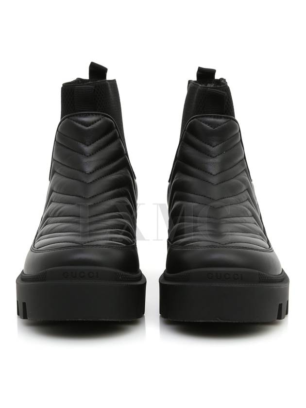 구찌 부츠 마틀라세 첼시 바이커 부츠 643958 쉐브론 퀼팅