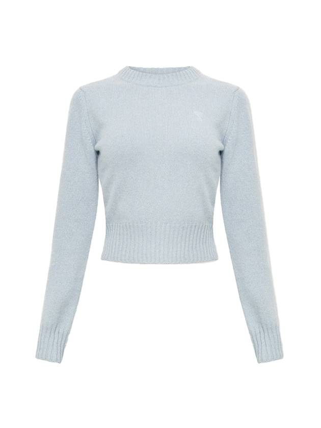 아미 하트 로고 캐시미어 니트탑