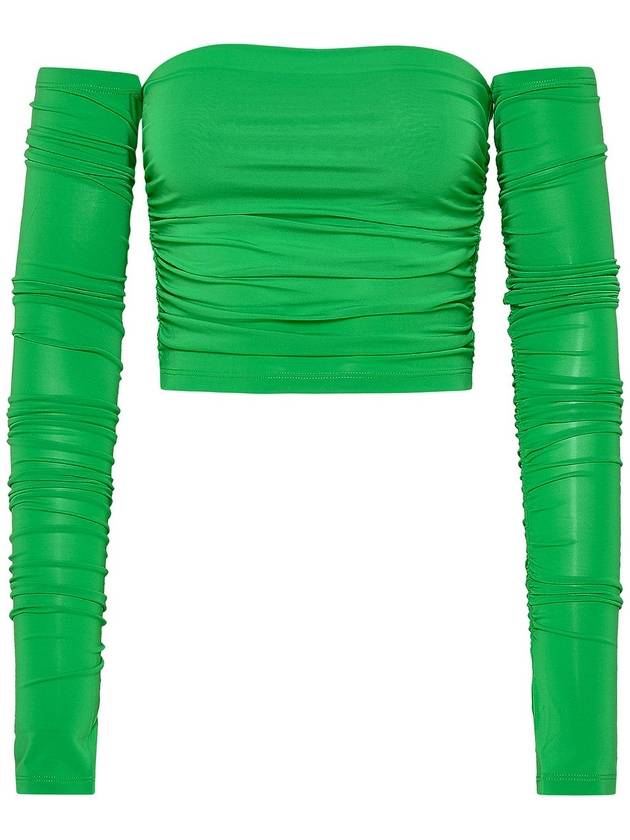The Andamane Linda top in green viscose blend