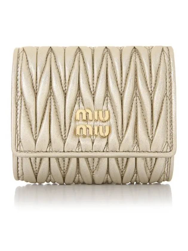 25S S 5MH033 AFPP F0846 미우미우 마테라쎄 나파 레더 플랩 파이라이트 지갑