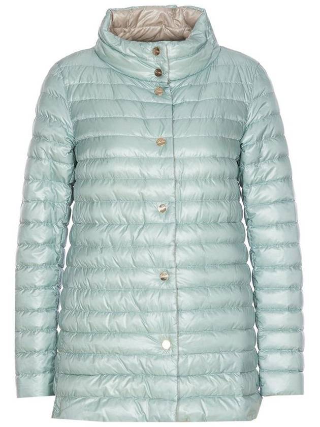 에르노 리버시블 A 쉐입 나일론 울트라라이트 패딩 아이스 라이트 블루