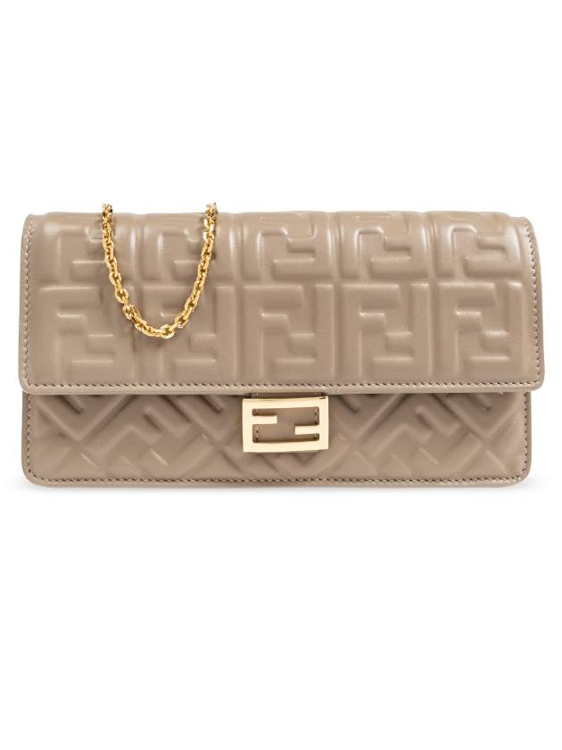 펜디 FF 바게트 나파 레더 장지갑 그레이