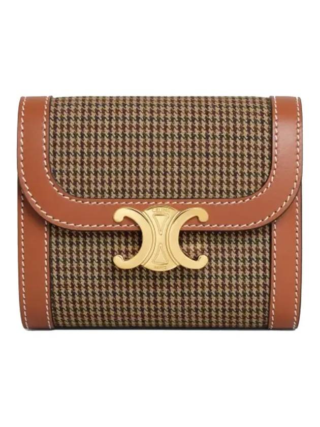 24FW 셀린느 트리옹프 스몰 텍스타일 반지갑 10D782FKV 14ML