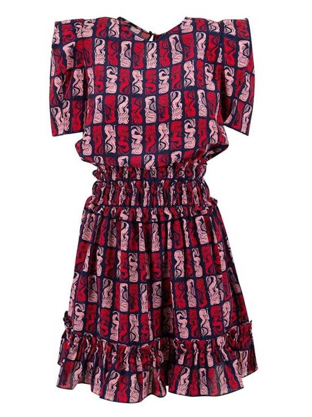 20SS 겐조 미디 원피스 FA52RO183525 77 BLEU NUIT