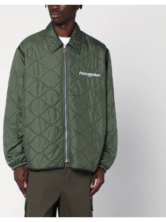 OAMC Peacemaker zip-up jacket in forest green